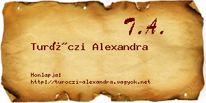 Turóczi Alexandra névjegykártya